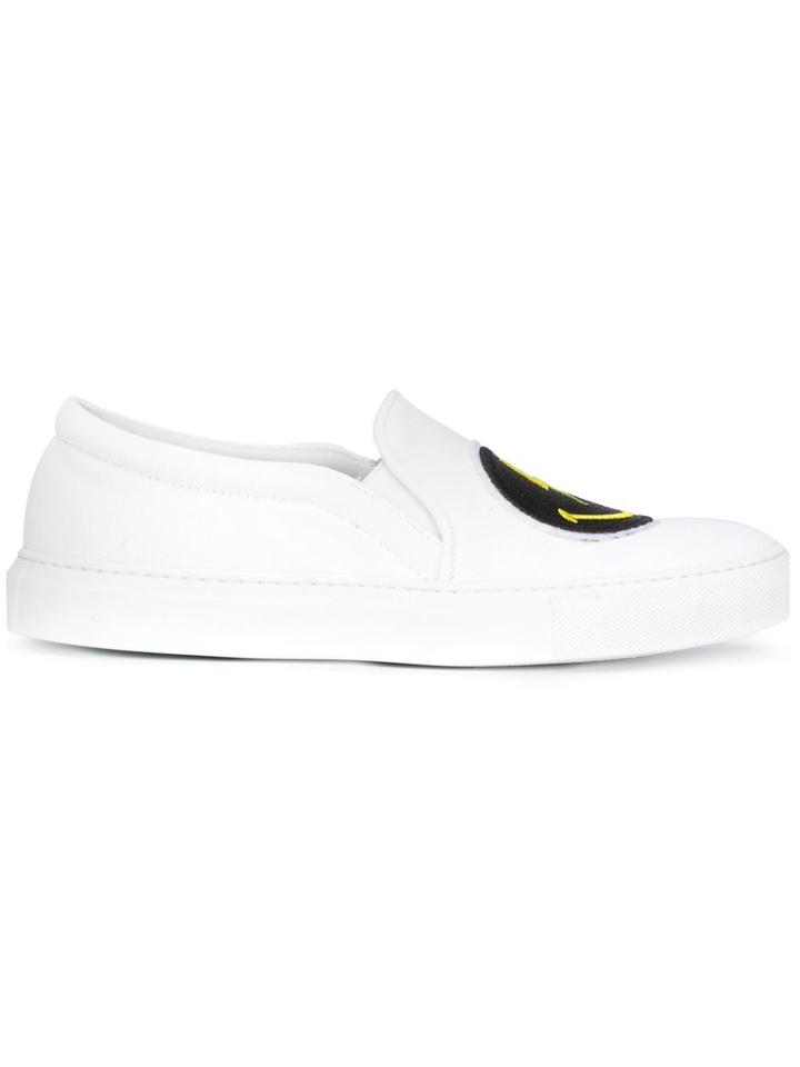 Joshua Sanders Rainbow Smile Slip-on Sneakers - White
