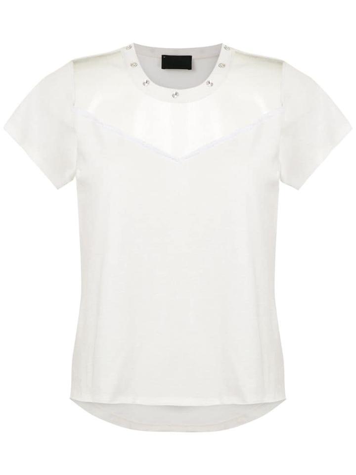 Andrea Bogosian Strass Embellished Purity T-shirt - White
