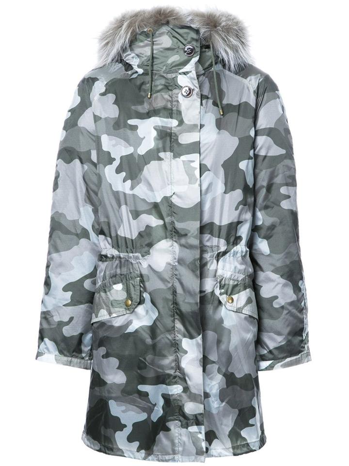 Yves Salomon Army Fur Hood Coat - Green