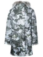 Yves Salomon Army Fur Hood Coat - Green