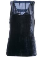 Mara Mac Velvet Tank Top - Blue