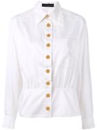 Jean Louis Scherrer Vintage Fitted Shirt Jacket - White