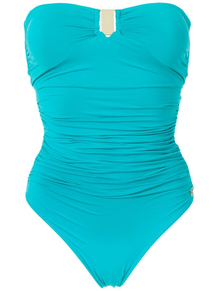Brigitte Draped Swimsuit, Women's, Size: P, Blue, Polyamide/spandex/elastane