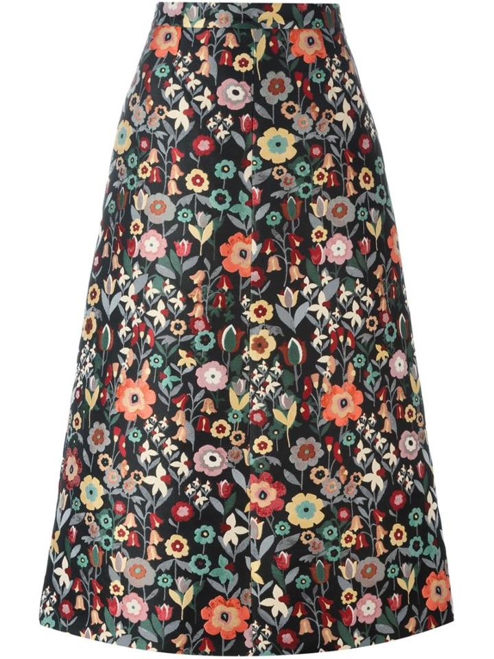 Red Valentino Floral Print Skirt