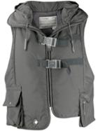 A-cold-wall* Cropped Hooded Gilet - Grey
