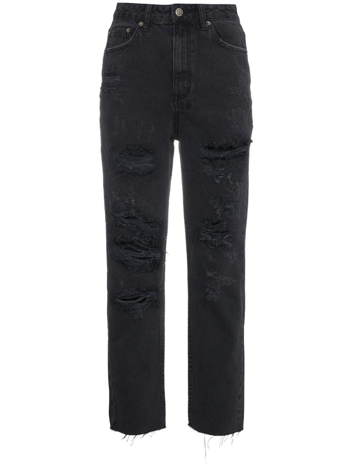 Ksubi Distressed Chlo High Rise Jeans - Black