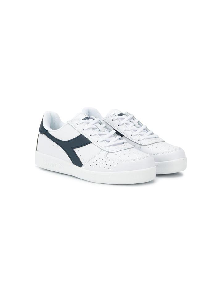 Diadora Junior Teen Perforated Detail Sneakers - White