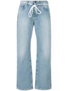 Off-white Straight Leg Trousers - Blue