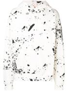 Oamc Paint Splatter Hoodie - White