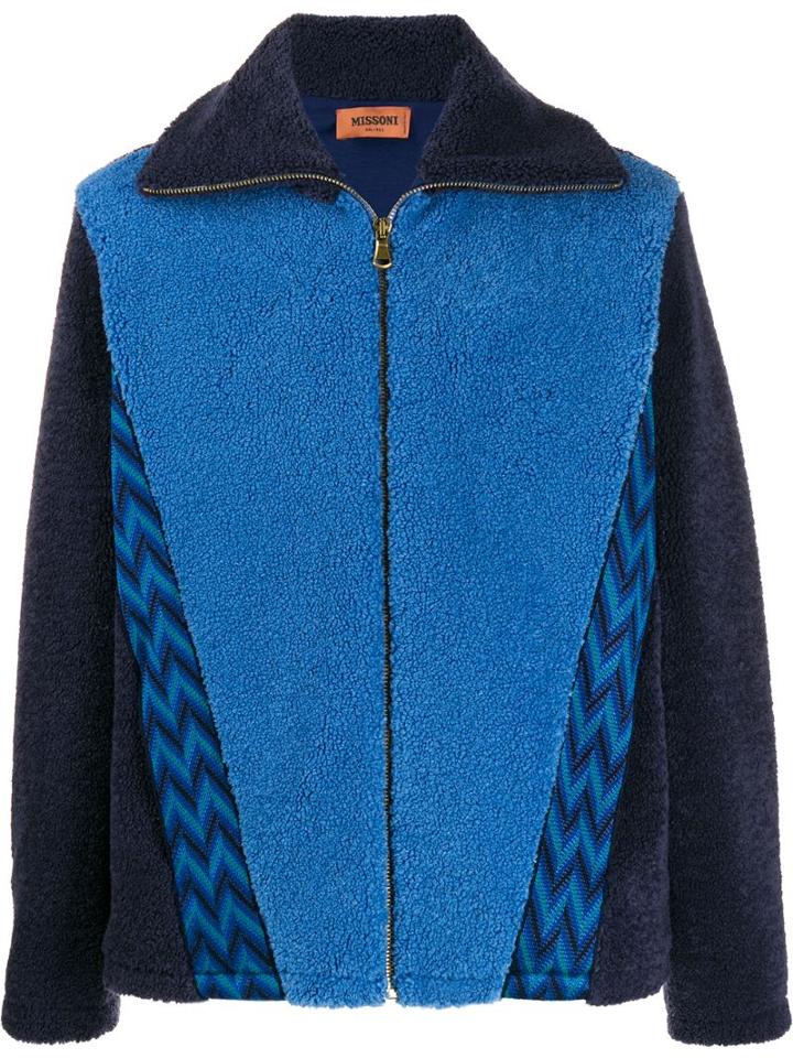Missoni Chevron Band Jacket - Blue