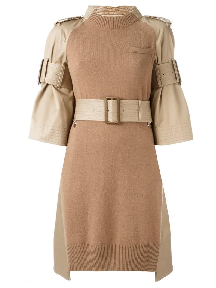 Sacai Belted Sweater Dress