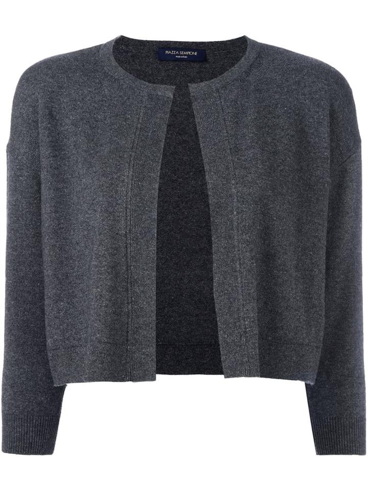 Piazza Sempione Shortsleeved Turtleneck Jumper, Women's, Size: 42, Grey, Silk/cashmere/virgin Wool