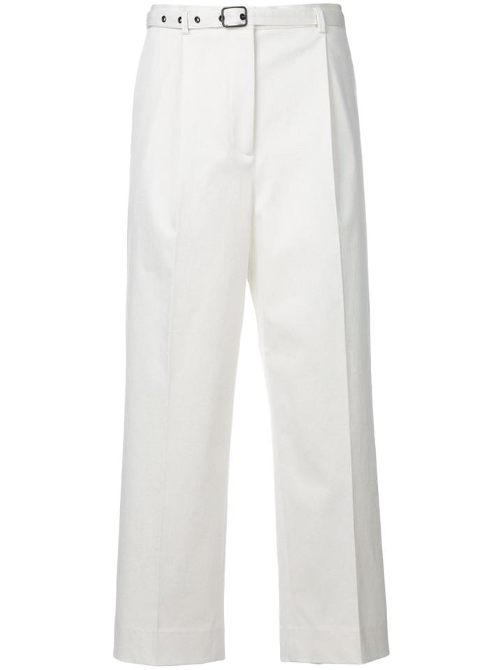 Bottega Veneta Cropped Tailored Trousers - White