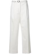 Bottega Veneta Cropped Tailored Trousers - White
