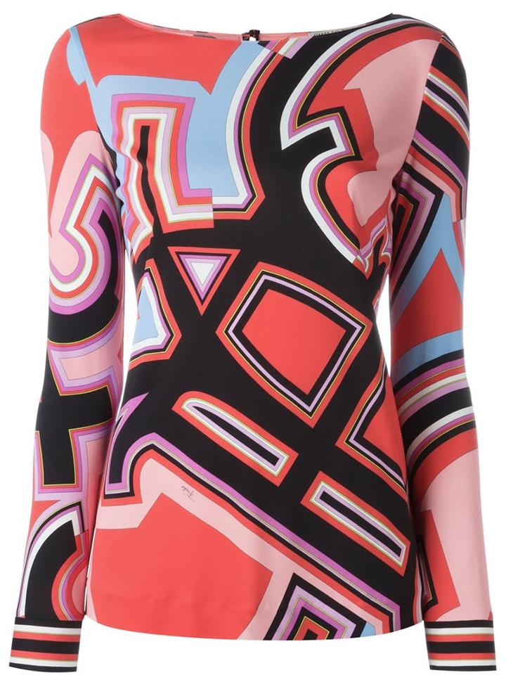 Emilio Pucci Monogram Print Blouse