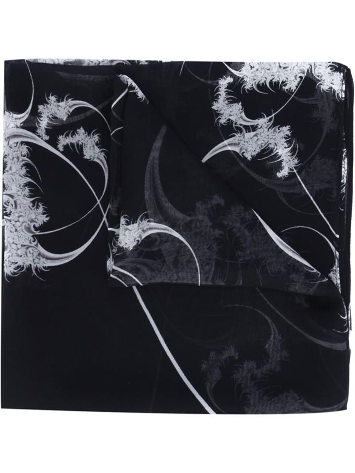 Thomas Wylde Printed Scarf, Women's, Black, Silk
