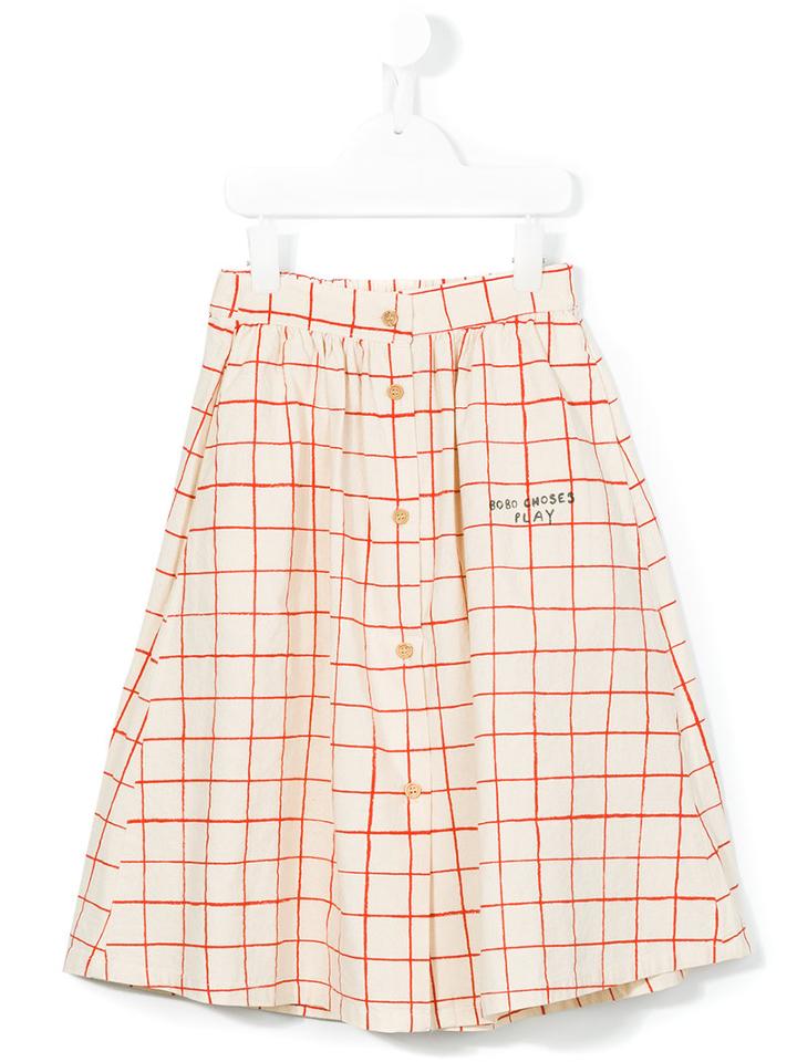 Bobo Choses Checked Skirt, Toddler, Size: 5 Yrs, Nude/neutrals