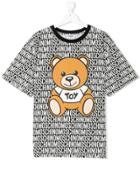 Moschino Kids Teen Branded Bear T-shirt - Black