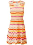 M Missoni - Zig-zag Knitted Dress - Women - Cotton/polyamide/polyester/metallic (grey) Fibre - 38, Cotton/polyamide/polyester/metallic Fibre