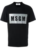 Msgm Logo Print T-shirt, Men's, Size: Small, Cotton