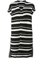 Gianluca Capannolo Striped V-neck Long Cardigan, Women's, Size: Medium, Green, Wool