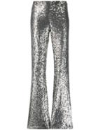 P.a.r.o.s.h. Sequinned Flared Trousers - Silver