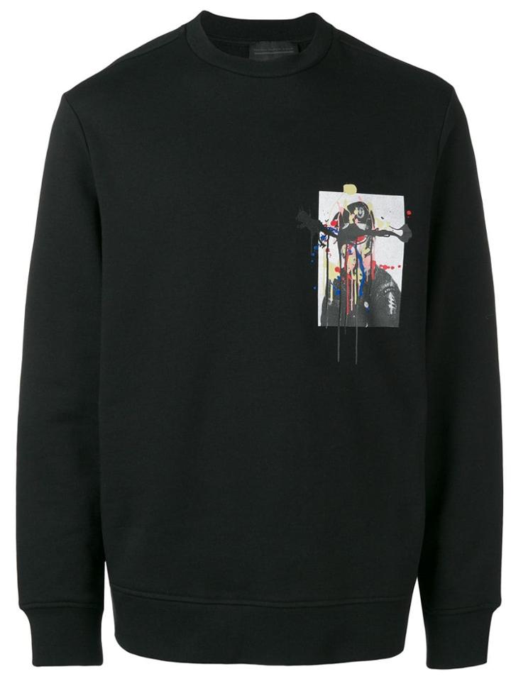 Diesel Black Gold Dripping Soldier Print Sweatshirt
