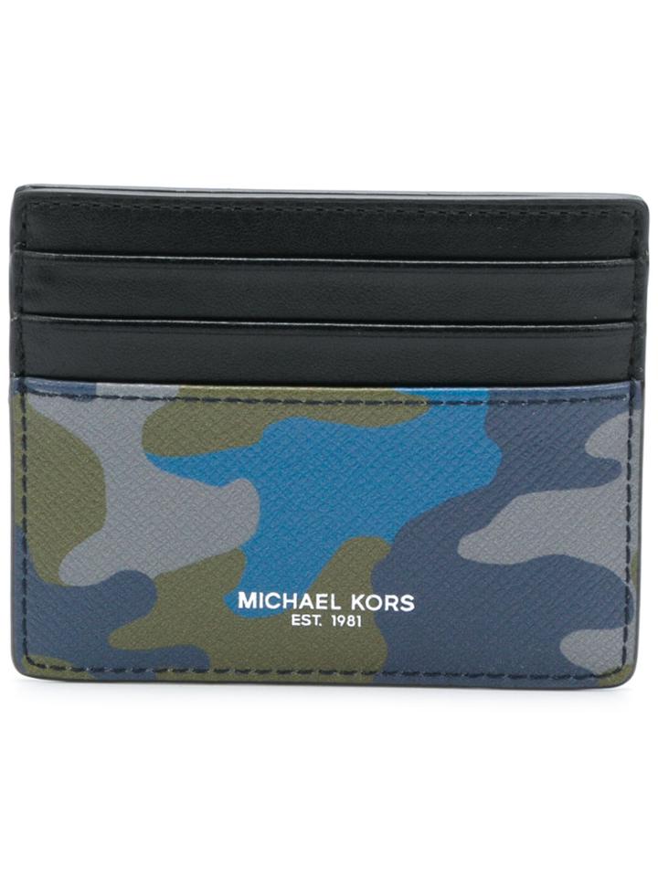 Michael Michael Kors Camouflage Credit Cardholder - Black