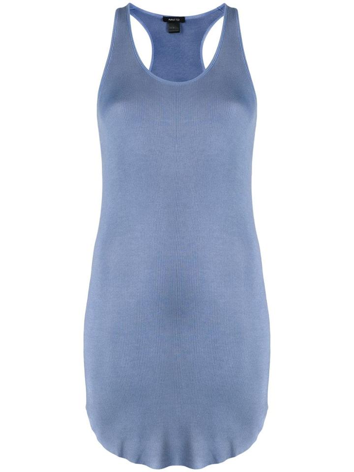 Avant Toi Mid-length Tank Top - Blue