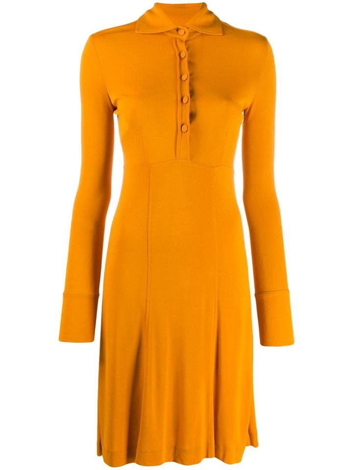 Romeo Gigli Pre-owned 1990's Fitted A-line Dress - Yellow