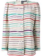 Emanuel Ungaro Vintage Striped Jacket - White