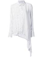 Elaidi Asymmetric Hem Long Shirt, Women's, Size: 44, White, Polyester/viscose