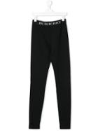 Burberry Kids Teen Logo Waistband Track Pants - Black