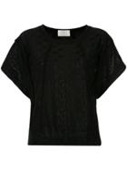 Lilly Sarti Polka Dot Pattern Blouse - Black