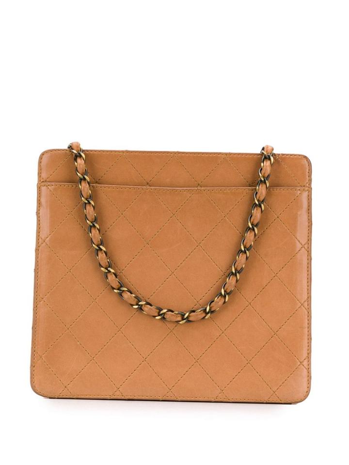 Chanel Pre-owned Camel Quilted Leather Shoulder Bag - Brown