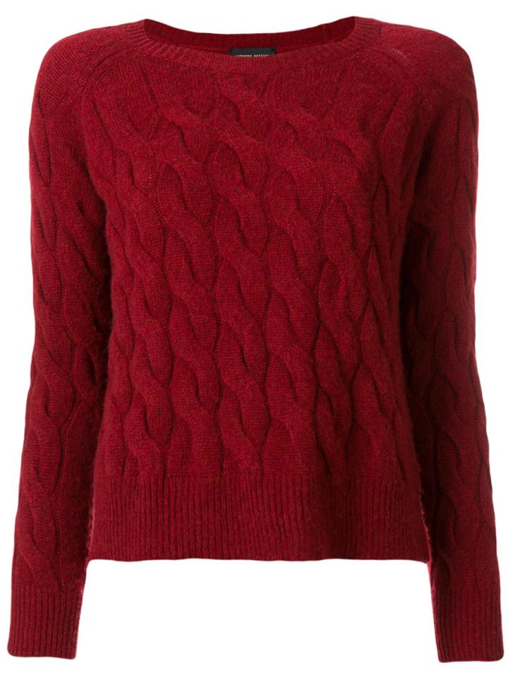 Roberto Collina Cable Knit Sweater - Red