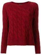 Roberto Collina Cable Knit Sweater - Red