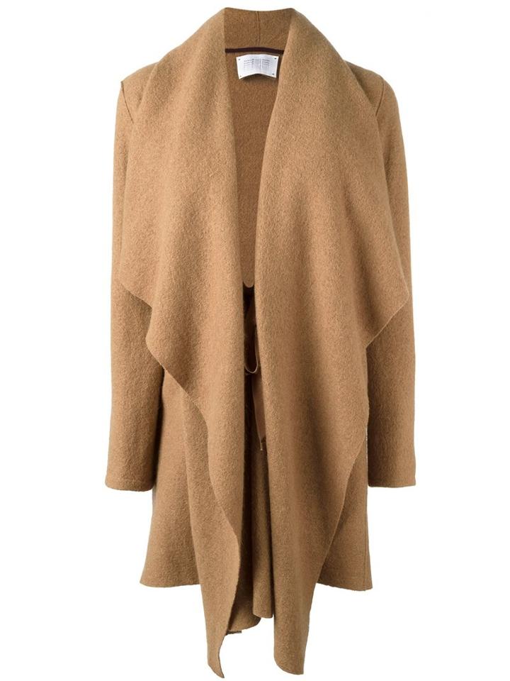 Harris Wharf London Waterfall Coat, Women's, Size: 44, Brown, Alpaca