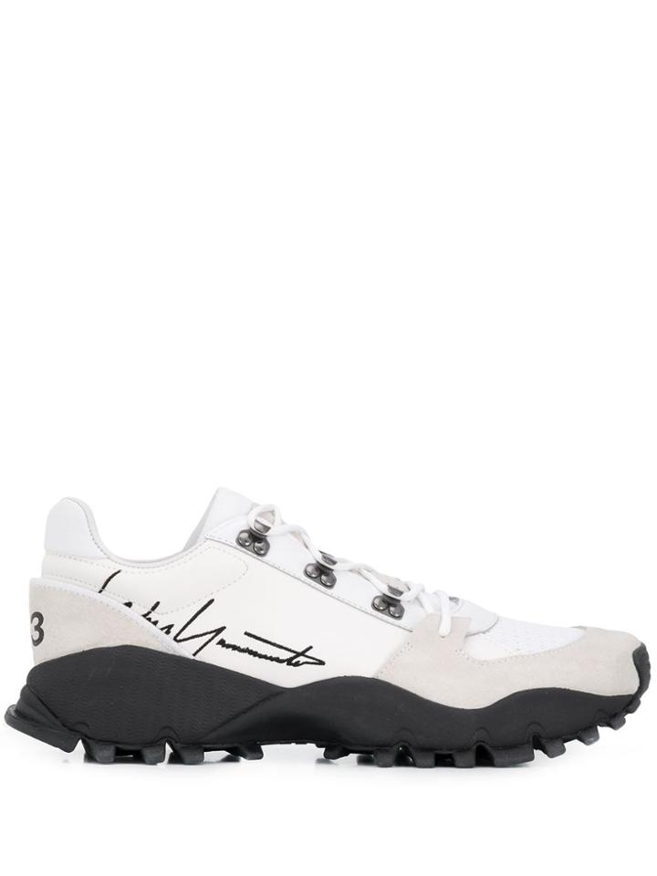 Y-3 Rear Logo Sneakers - White