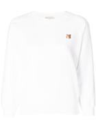 Maison Kitsuné Fox Patch Sweatshirt - White