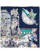 Salvatore Ferragamo Printed Foulard - Blue