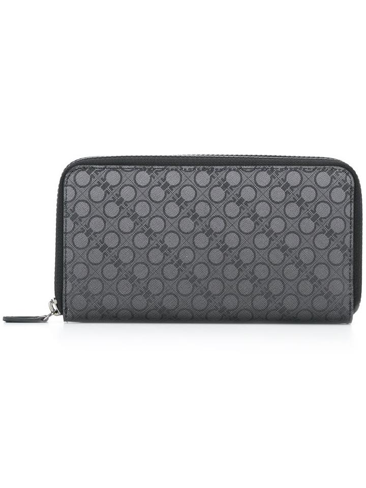 Salvatore Ferragamo Gancini Print Zip Wallet
