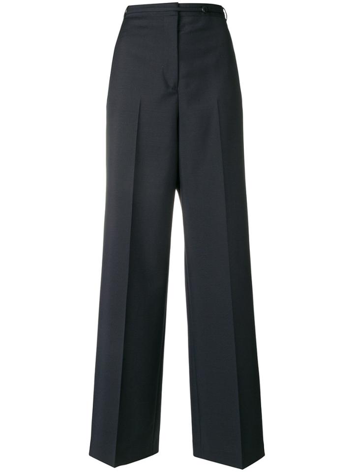 Jil Sander Flared High-waist Trousers - Blue