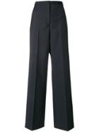 Jil Sander Flared High-waist Trousers - Blue