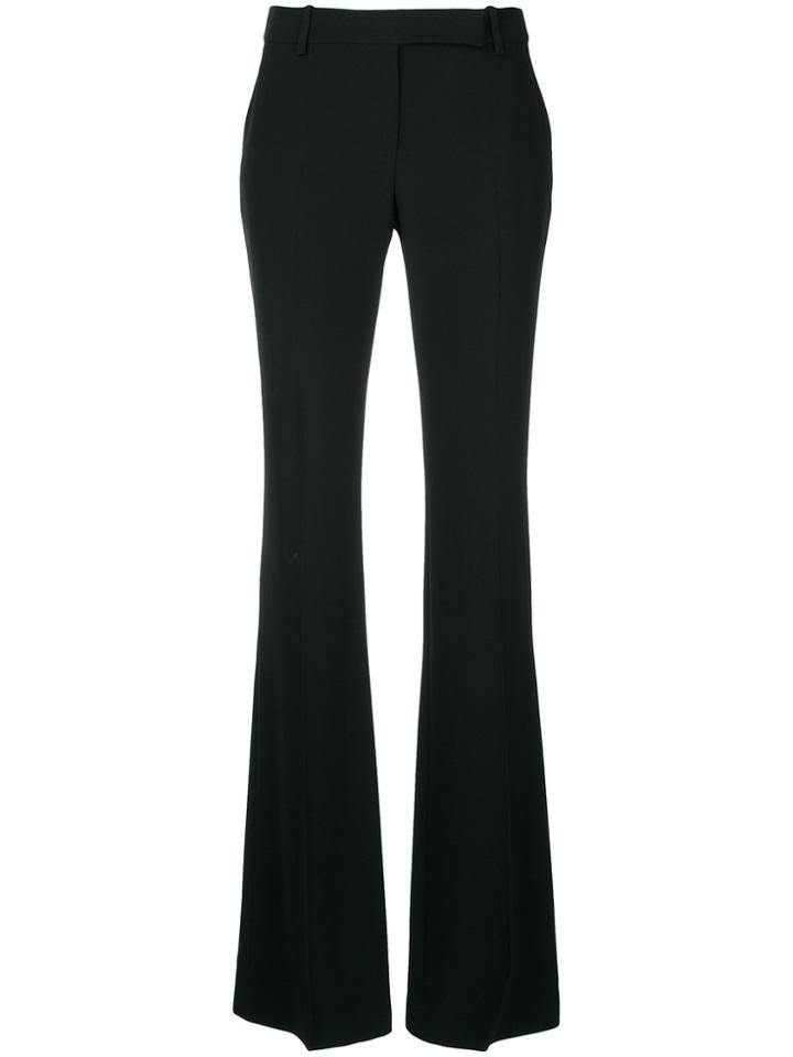 Alexander Mcqueen Long Flared Trousers - Black