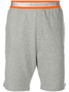 Calvin Klein Embroidered Logo Jogger Shorts - Grey