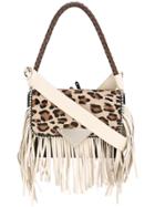 Sara Battaglia Amber Fringed Bag - Black
