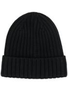 Woolrich Ribbed Beanie Hat - Black