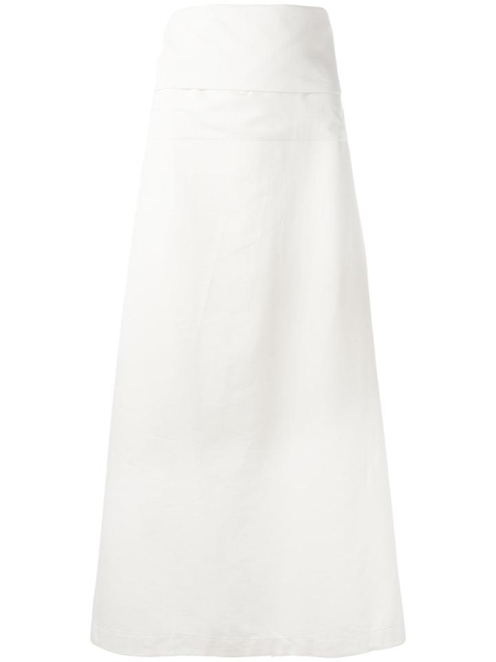 Yohji Yamamoto Vintage Long Wrap Skirt - Nude & Neutrals