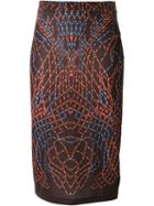 Marcelo Burlon County Of Milan 'torreon' Skirt, Women's, Size: Medium, Red, Polyester/spandex/elastane